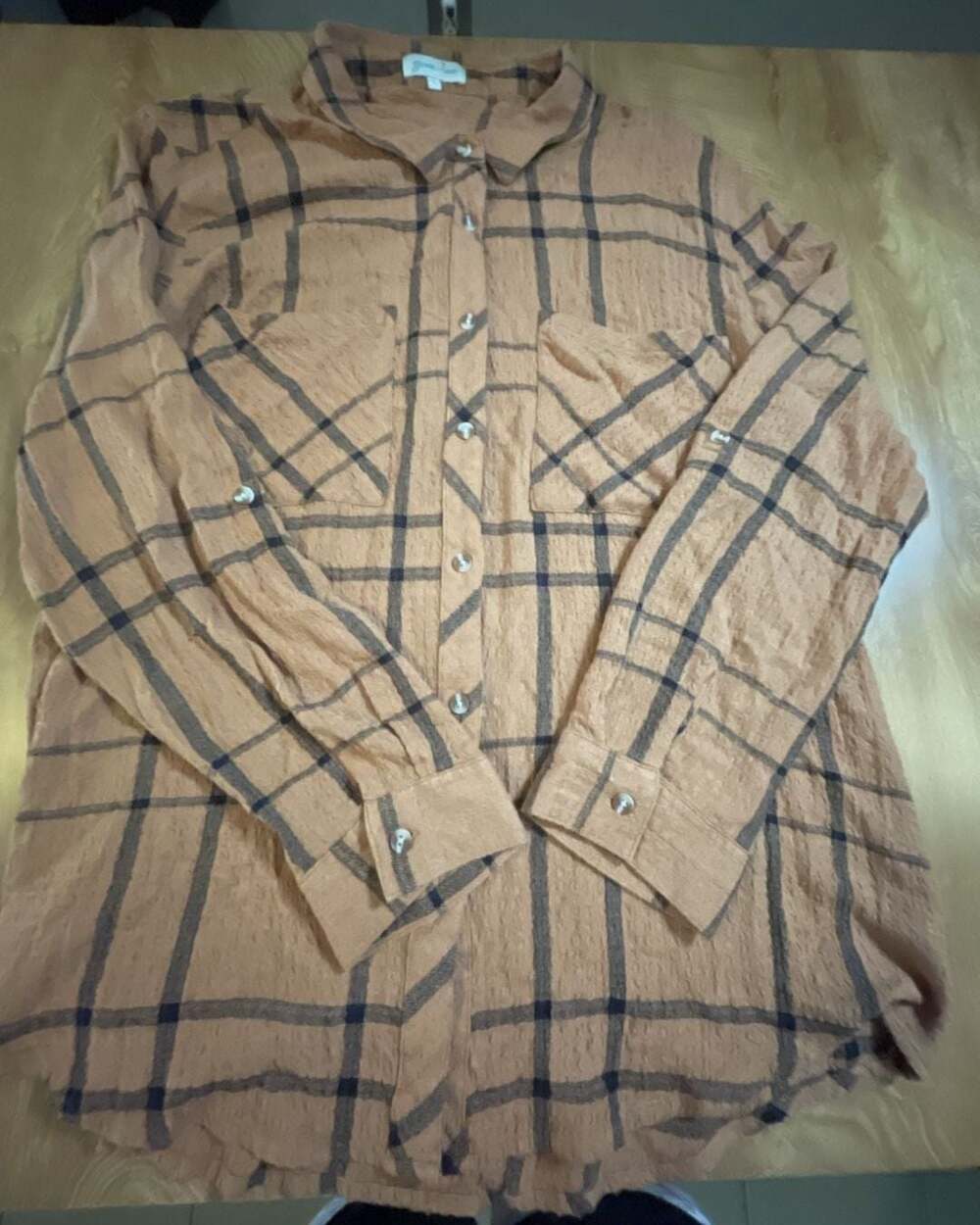 Grace & Lace Favorite Button Up Plaid Shirt - Whiskey Plaid
